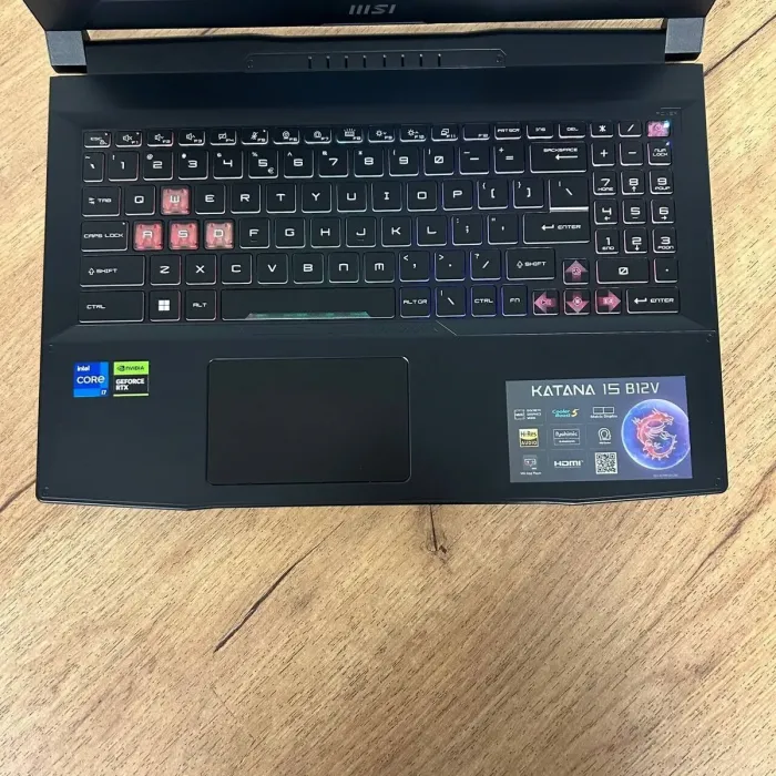 Ігровий ноутбук Б-клас MSI Katana 15 B12VGK / 15.6" (1920x1080) IPS / Intel Core i7-12650H (10 (16) ядер по 3.5 - 4.7 GHz) / 32 GB DDR5 / 1000 GB SSD / nVidia GeForce RTX 4070, 8 GB GDDR6, 128-bit / WebCam б/в - зображення 7