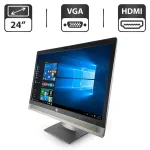 Монітор HP EliteDisplay E240/24" (1920x1080) IPS/HDMI, DP, VGA, USB 3.0/VESA 100x100/Pivot + Кабель живлення б/в