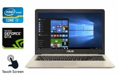 Ігровий ноутбук Asus N580V / 15.6" (1920x1080) IPS Touch / Intel Core i7-7700HQ (4 (8) ядра по 2.8 - 3.8 GHz) / 16 GB DDR4 / 512 GB SSD / nVidia GeForce GTX 1050, 4 GB GDDR5, 128-bit / WebCam / Windows 10 б/в