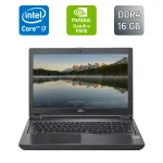 Мобільна робоча станція Б-класу Fujitsu Celsius H780 / 15.6" (1920x1080) IPS / Intel Core i7-8750H (6 (12) ядер по 2.2 - 4.1 GHz) / 16 GB DDR4 / 512 GB SSD / nVidia Quadro P600, 4 GB GDDR5, 128-bit / VGA / HDMI / WebCam б/в