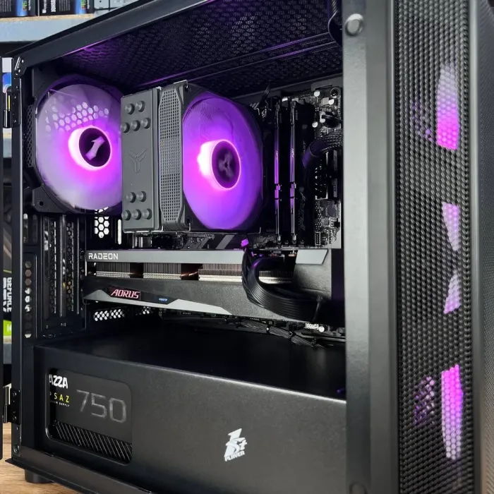 Ігровий ПК 1stPlayer D3-3F2-Plus Black Tower / AMD Ryzen 5 7500F (6 (12) ядер по 3.7 - 5.0 GHz) / 16 GB DDR5 / 1000 GB SSD M.2 / AMD Radeon RX 6700 XT, 12 GB GDDR6, 192-bit / 750W б/в - зображення 6