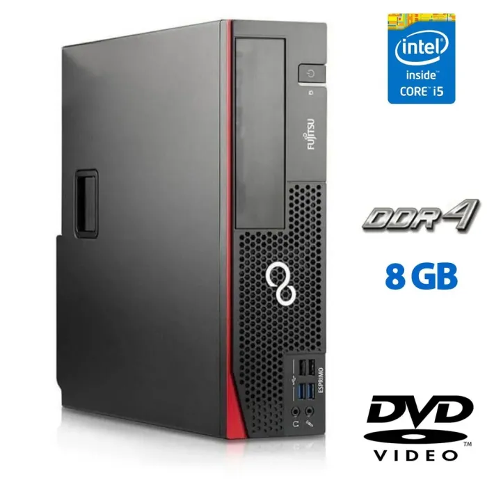 Комп'ютер Fujitsu Esprimo D756 E85 SFF / Intel Core i5-6500 (4 ядра по 3.2 - 3.6 GHz) / 8 GB DDR4 / 500 GB HDD / Intel HD Graphics 530 / DVI б/в - зображення 1