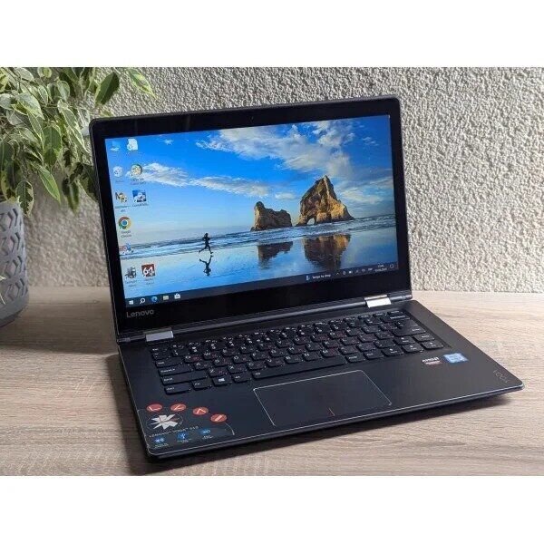 Ноутбук-трансформер Lenovo Yoga 510 / 14" (1920x1080) TN Touch / Intel Core i7-6500U (2 (4) ядра по 2.5 - 3.1 GHz) / 8 GB DDR4 / 256 GB SSD / AMD Radeon R5 M330, 2 GB GDDR3, 64-bit / WebCam б/в - зображення 4