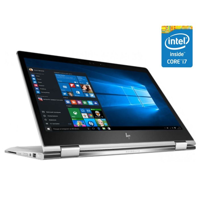 Ультрабук-трансформер HP EliteBook x360 1030 G2 / 13.3" (1920x1080) IPS Touch / Intel Core i7-7500U (2 (4) ядра по 2.7 - 3.5 GHz) / 8 GB DDR4 / 256 GB SSD / Intel HD Graphics 620 / WebCam / Win 11 Pro б/в - зображення 1