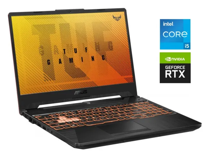Ігровий ноутбук Asus TUF Gaming F15 FX506HC-WS53 / 15.6" (1920x1080) TN / Intel Core i5-11260H (6 (12) ядер по 2.6 - 4.4 GHz) / 8 GB DDR4 / 512 GB SSD / nVidia GeForce RTX 3050, 4 GB GDDR6, 128-bit / WebCam / Win 10 Home - зображення 1