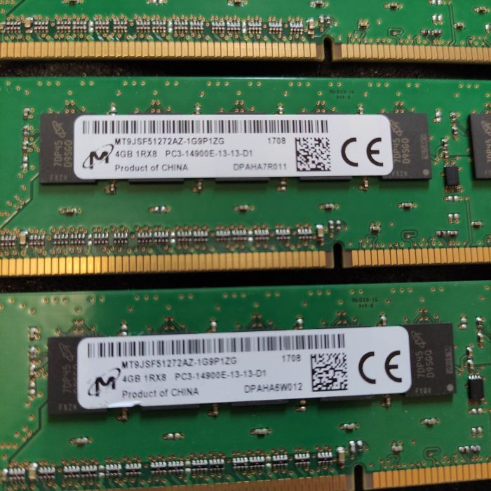 Комплект: Серверная оперативная память Micron / 16 GB (4x4 GB) / 1Rx8 PC3L-14900E / DDR3 ECC / 1866 MHz б/в - зображення 3