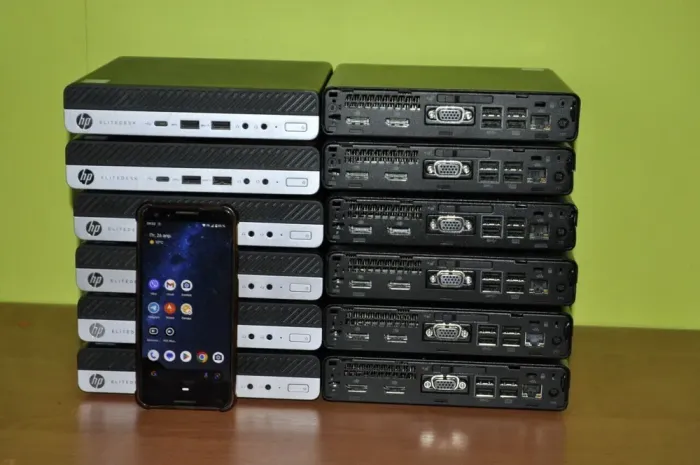 Неттоп HP EliteDesk 800 G3 Desktop Mini USFF / Intel Core i5-6500T (4 ядра по 2.5 - 3.1 GHz) / 8 GB DDR4 / 120 GB SSD / Intel UHD Graphics 630 / Windows 11 Pro / Блок живлення б/в - зображення 12