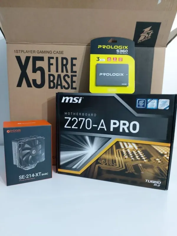 Ігровий ПК 1stPlayer X5 Firebase Tower / Intel Xeon E3-1240 v6 (аналог Intel Core i7-6700) (4 (8) ядер по 3.7 - 4.1 GHz) / 16 GB DDR4 / 128 GB SSD M.2 + 512 GB SSD / AMD Radeon RX 580, 8 GB GDDR5, 256-bit / 500W б/в - зображення 8