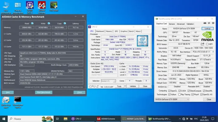 Ігровий ноутбук Б-клас Asus X550VX / 15.6" (1366x768) TN / Intel Core i7-7700HQ (4 (8) ядра по 2.8 - 3.8 GHz) / 24 GB DDR4 / 256 GB SSD M.2 / nVidia GeForce GTX 950M, 2 GB GDDR5, 128-bit / WebCam / HDMI / Win 10 Home б/в - зображення 7