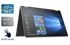 Ноутбук-трансформер HP Pavilion x360 15-dg1052nr / 15.6" (1920x1080) IPS Touch / Intel Core i5-10210U (4 (8) ядра по 1.6 - 4.2 GHz) / 16 GB DDR4 / 512 GB SSD / Intel UHD Graphics / WebCam / Windows 10 б/в