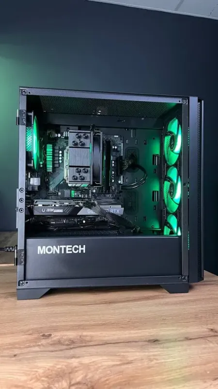 Збірка на замовлення: ігровий ПК Montech Air 100 ARGB Tower / AMD Ryzen 5 5500 (6 (12) ядер по 3,6 - 4,2 ГГц) / 16 ГБ DDR4 / 1000 ГБ SSD M.2 / nVidia GeForce RTX 3060 Ti, 8 ГБ GDDR6, 256-bit / 650 Вт б/в - зображення 6