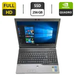 Мобільна робоча станція Fujitsu Celsius H720 / 15.6" (1920x1080) TN / Intel Core i7-3720QM (4 (8) ядра по 2.6 - 3.6 GHz) / 16 GB DDR3 / 256 GB SSD / nVidia Quadro K1000M, 2 GB GDDR3, 128-bit / WebCam б/в