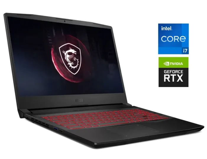 Ігровий ноутбук MSI Pulse GL66 / 15.6" (1920x1080) IPS / Intel Core i7-11800H (8 (16) ядер по 1.9 - 4.6 GHz) / 16 GB DDR4 / 512 GB SSD M.2 / nVidia GeForce RTX 3070, 8 GB GDDR6, 256-bit / WebCam / Win 11 Home б/в - зображення 1