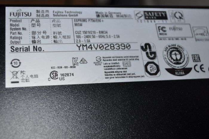 Комп'ютер Fujitsu Esprimo P756 E90 Tower / Intel Core i5-6500 (4 ядра по 3,2 - 3,6 ГГц) / 8 ГБ DDR4 / 160 ГБ HDD / nVidia GeForce GTX 745, 2 ГБ GDDR3, 128-біт / Windows 10 Pro б/в - зображення 8