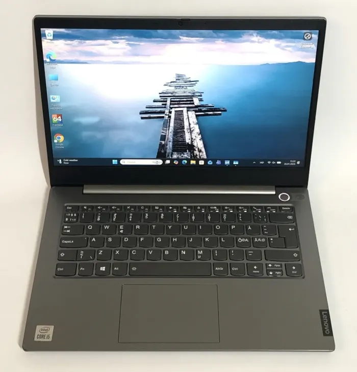 Ультрабук Б-клас Lenovo ThinkBook 14IIL / 14" (1920x1080) IPS / Intel Core i5-1035G1 (4 (8) ядра по 1.0 - 3.6 GHz) / 8 GB DDR4 / 128 GB SSD / Intel UHD Graphics / WebCam / Win 11 Pro б/в - зображення 2
