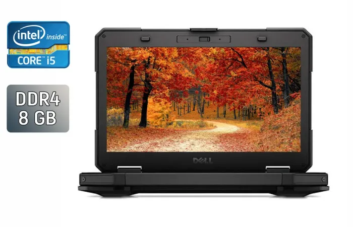 Захищений ноутбук Dell Latitude 14 Rugged 5414 / 14" (1920x1080) IPS / Intel Core i5-6300U (2 (4) ядра по 2.4 - 3.0 GHz) / 8 GB DDR4 / 256 GB SSD / Intel HD Graphics 520 / HDMI / Windows 10 б/в - зображення 1