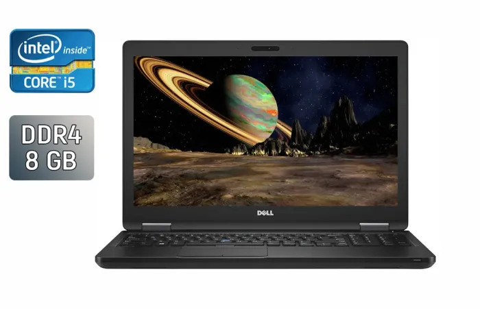 Ноутбук Dell Latitude 5580 / 15.6" (1920x1080) IPS / Intel Core i5-6300U (2 (4) ядра по 2.4 - 3.0 GHz) / 8 GB DDR4 / 128 GB SSD / Intel HD Graphics 520 / WebCam / HDMI б/в - зображення 1