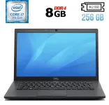 Ноутбук Б-клас Dell Latitude 7490 / 14" (1366x768) TN / Intel Core i7-7600U (2 (4) ядра по 2.8 - 3.9 GHz) / 8 GB DDR4 / 256 GB SSD M.2 / Intel HD Graphics 620 / WebCam / USB 3.1 / HDMI / Windows 10 б/в