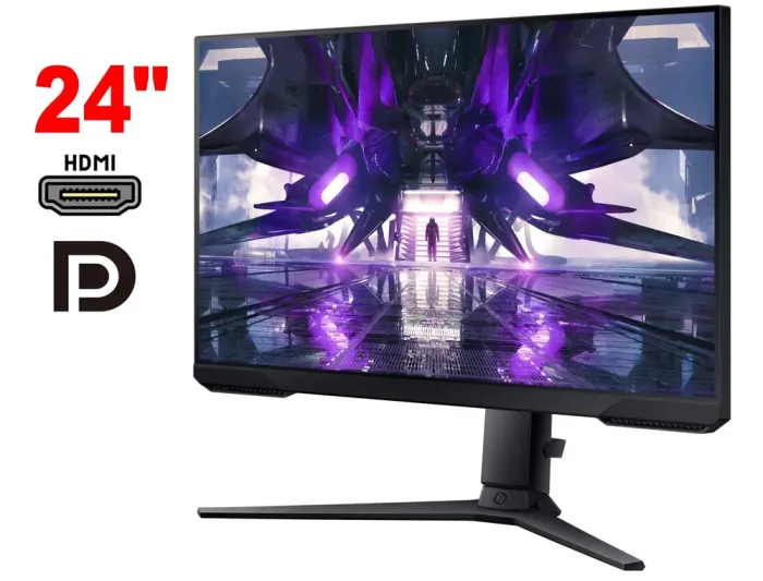 Монітор Samsung Odyssey G3 LS24AG30 / 24" (1920x1080) IPS / 1x HDMI, 1x DP, 1x USB 2.0, 1x Audio / VESA 100x100 / Pivot б/в - зображення 1