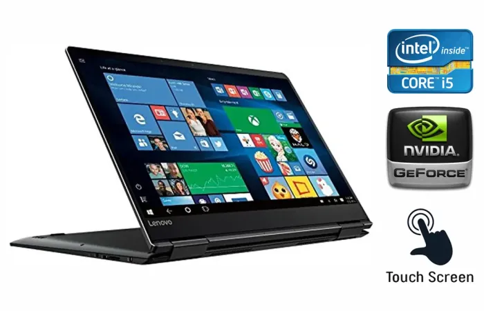 Ноутбук-трансформер Lenovo Yoga 710-15IKB / 15.6" (1920x1080) IPS Touch / Intel Core i5-7200U (2 (4) ядра по 2.5 - 3.1 GHz) / 16 GB DDR4 / 480 GB SSD / nVidia GeForce 940MX, 2 GB GDDR5, 64-bit / WebCam / TouchID / Windows 10 б/в - зображення 1