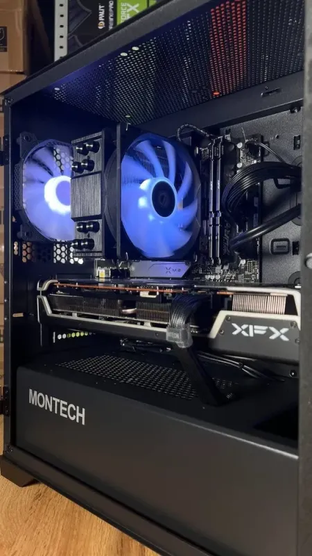 Збірка під замовлення: ігровий ПК Montech Air 100 ARGB Tower / AMD Ryzen 5 8400F (6 (12) ядер по 4.2 - 4.7 GHz) / 32 GB DDR5 / 1000 GB SSD M.2 / AMD Radeon RX 6800, 16 GB GDDR6, 256-bit / 750W б/в - зображення 5