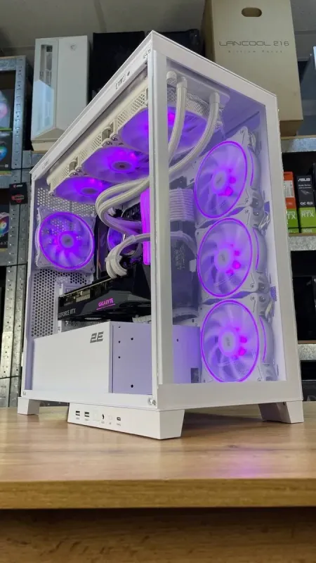Збірка під замовлення: ігровий ПК 2E Gaming Fantom GK701W White Tower / AMD Ryzen 5 5600 (6 (12) ядер по 3.5 - 4.4 GHz) / 32 GB DDR4 / 1000 GB SSD M.2 / nVidia GeForce RTX 3070, 8 GB GDDR6, 256-bit / HDMI / 750W б/в - зображення 2