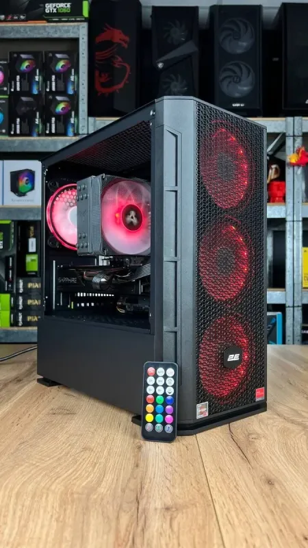 Збірка під замовлення: комп'ютер 2E Gaming PC Case Calleo GB700 Tower / AMD Ryzen 5 7500F (6 (12) ядер по 3.7 - 5.0 GHz) / 16 GB DDR4 / 1000 GB SSD M.2 / AMD Radeon RX 5700 XT, 8 GB GDDR6, 256-bit / 650W б/в - зображення 3