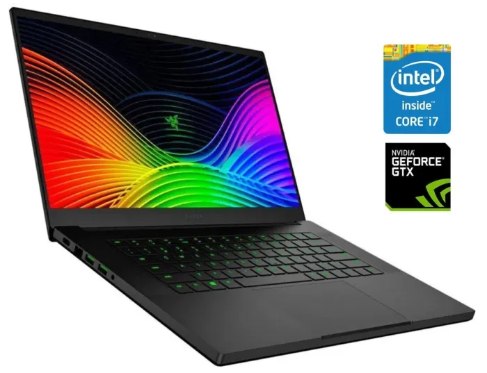 Ігровий ноутбук Б-клас Razer Blade 15 RZ09-0300 / 15.6" (1920x1080) IPS / Intel Core i7-9750H (6 (12) ядер по 2.6 - 4.5 GHz) / 16 GB DDR4 / 120 GB SSD + 1000 GB HDD / nVidia GeForce GTX 1660 Ti, 6 GB GDDR6, 192-bit / WebCam б/в - зображення 1