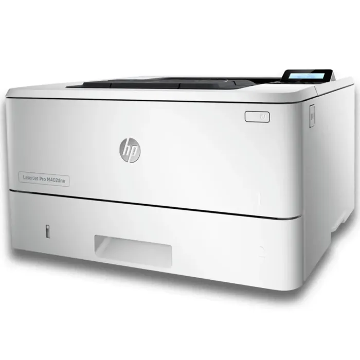 Принтер HP LaserJet Pro M402dne / Лазерний монохромний друк / 1200x1200 dpi / A4 / 38 стор/хв / USB 2.0, Ethernet / Дуплекс / Кабелі в комплекті б/в - зображення 1