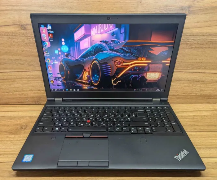Мобільна робоча станція Lenovo ThinkPad P51 / 15.6" (1920x1080) IPS / Intel Core i7-7700HQ (4 (8) ядра по 2.8 - 3.8 GHz) / 16 GB DDR4 / 480 GB SSD / nVidia Quadro M1200, 4 GB GDDR5, 256-bit / WebCam / Fingerprint / Windows 10 б/в - зображення 2
