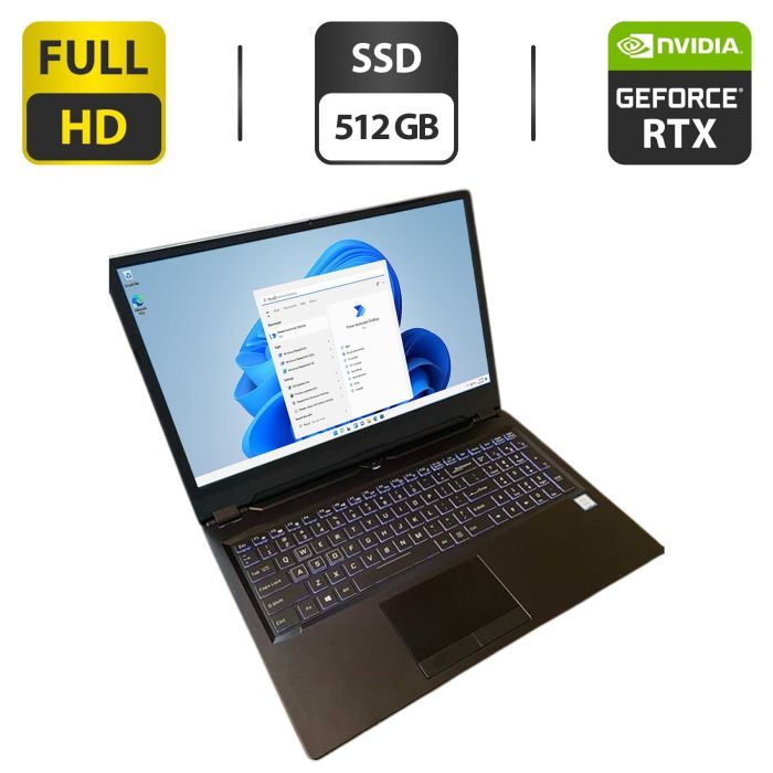 Ігровий ноутбук Б-класу Clevo P960RN / 16,1" (1920x1080) IPS / Intel Core i7-9750H (6 (12) ядер по 2,6 - 4,5 ГГц) / 16 ГБ DDR4 / 512 ГБ SSD / nVidia GeForce RTX 2080, 8 ГБ GDDR6, 256-біт / WebCam б/в - зображення 1