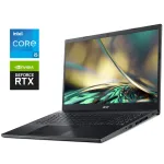 Ігровий ноутбук Acer Aspire 7 A715-76G / 15,6" (1920x1080) IPS / Intel Core i5-12450H (8 (12) ядер по 3,3 - 4,4 ГГц) / 16 ГБ DDR4 / 512 ГБ SSD NVMe / nVidia GeForce RTX 3050, 4 ГБ GDDR6, 128-біт / Веб-камера б/в