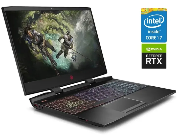 Ігровий ноутбук Б-клас HP Omen 15-dc1069wm / 15.6" (1920x1080) IPS / Intel Core i7-9750H (6 (12) ядер по 2.6 - 4.5 GHz) / 16 GB DDR4 / 128 GB SSD + 1000 GB HDD / nVidia GeForce RTX 2060, 6 GB GDDR6, 192-bit / WebCam б/в - зображення 1