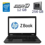 Робоча станція Б-клас HP ZBook 15 G2 / 15.6" (1920x1080) TN / Intel Core i7-4710MQ (4 (8) ядра по 2.5 - 3.5 GHz) / 12 GB DDR3 / 256 GB SSD / nVidia Quadro K610M, 1 GB GDDR5, 64-bit / WebCam б/в