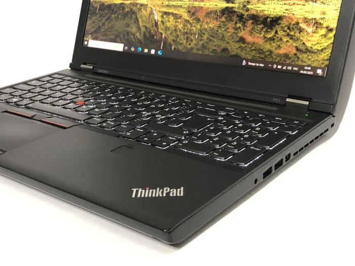 Мобільна робоча станція Lenovo Thinkpad P51 / 15.6" (3840x2160) IPS / Intel Core i7-7820HQ (4 (8) ядра по 2.9 - 3.9 GHz) / 8 GB DDR4 / 256 GB SSD / nVidia Quadro M2200, 4 GB GDDR5, 128-bit / WebCam / Win 10 Pro б/в - зображення 9