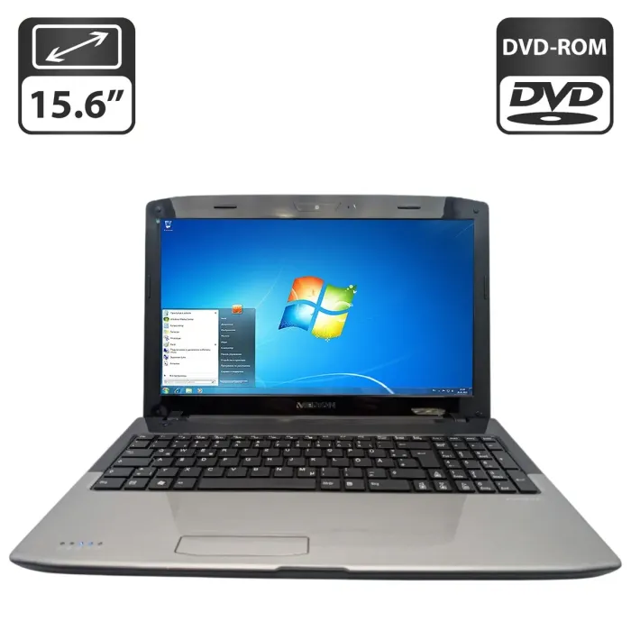 Ноутбук Medion Akoya E6234 / 15.6" (1366x768) TN / Intel Core i3-2310M (2 (4) ядра по 2.1 GHz) / 6 GB DDR3 / 250 GB HDD / Intel HD Graphics 3000 / WebCam / DVD-ROM / АКБ не тримає заряд б/в - зображення 1
