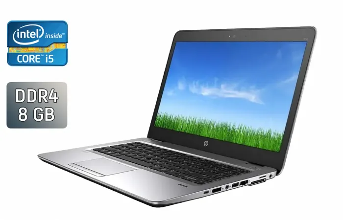 Ультрабук HP EliteBook 840 G3 / 14" (1920x1080) IPS / Intel Core i5-6200U (2 (4) ядра по 2.3 - 2.8 GHz) / 8 GB DDR4 / 256 GB SSD / Intel HD Graphics 520 / WebCam / TouchID / Windows 10 б/в - зображення 1