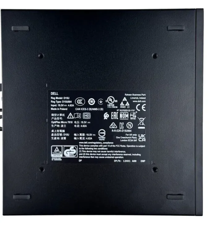 Неттоп Dell OptiPlex 7010 Micro USFF / Intel Core i3-13100T (4 (8) ядра по 2.5 - 4.2 GHz) / 16 GB DDR4 / 480 GB SSD / Intel UHD Graphics 730 б/в - зображення 6