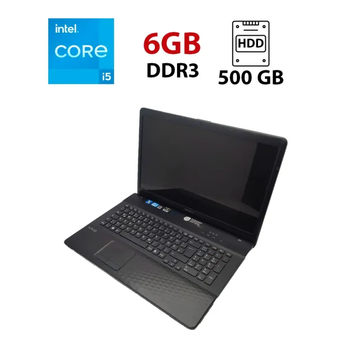 Ноутбук Sony VP173 / 17.3" (1600x900) TN / Intel Core i5-2430M (2 (4) ядра по 2.4 - 3.0 GHz) / 6 GB DDR3 / 500 GB HDD / Intel HD Graphics 3000 / WebCam б/в - зображення 1