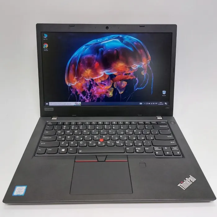 Ультрабук Lenovo ThinkPad L480 / 14" (1366x768) TN / Intel Core i5-8250U (4 (8) ядра по 1.6 - 3.4 GHz) / 16 GB DDR4 / 256 GB SSD / Intel UHD Graphics 620 / WebCam б/в - зображення 2