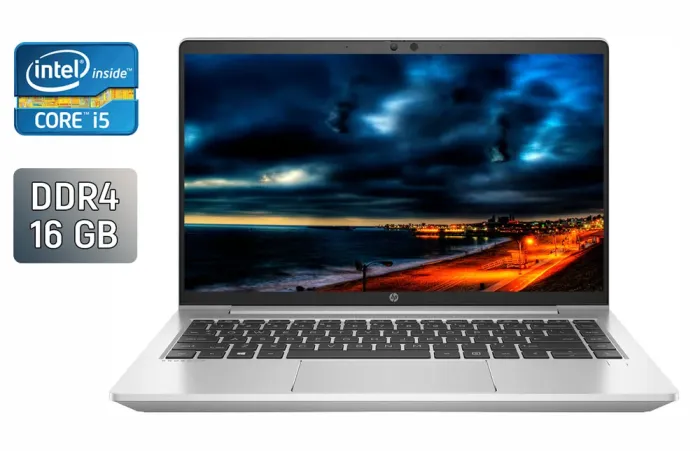 Ноутбук Б-клас HP ProBook 440 G8 / 14" (1920x1080) IPS / Intel Core i5-1135G7 (4 (8) ядра по 2.4 - 4.2 GHz) / 16 GB DDR4 / 480 GB SSD / Intel Iris Xe Graphics / WebCam / TouchID / Windows 10 б/в - зображення 1
