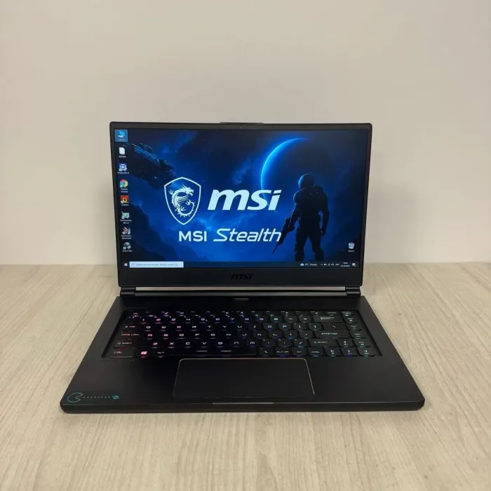 Ігровий ноутбук Б-класу MSI GS65 Stealth 9SD / 15,6" (1920x1080) IPS / Intel Core i7-9750H (6 (12) ядра по 2,6 - 4,5 ГГц) / 16 ГБ DDR4 / 512 ГБ SSD / nVidia GeForce GTX 1660 Ti, 6 ГБ GDDR6, 192-біт / WebCam б/в - зображення 2