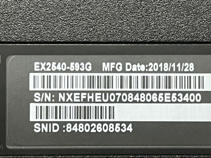 Ноутбук Acer EX2540 / 15.6" (1366х768) TN / Intel Core i5-7200U (2 (4) ядра по 2.5 - 3.1 GHz) / 8 GB DDR4 / 128 GB SSD / Intel HD Graphics 620 / WebCam б/в - изображение 8