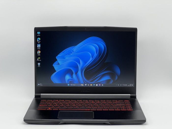 Ігровий ноутбук Б-класу MSI GF63 Thin 11UD-408CA / 15,6" (1920x1080) IPS / Intel Core i7-11800H (8 (16) ядер по 1,9 - 4,6 ГГц) / 16 ГБ DDR4 / 480 ГБ SSD / nVidia GeForce RTX 3050 TI, 4 ГБ GDDR6, 128-біт / Веб-камера б/в - зображення 2