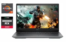 Ігровий ноутбук Dell G5 5505 / 15.6" (1920x1080) IPS / AMD Ryzen 7 4800H (8 (16) ядер по 2.9 - 4.2 GHz) / 16 GB DDR4 / 500 GB SSD / AMD Radeon RX 5600M, 6 GB GDDR6, 192-bit / WebCam / HDMI / Windows 10 б/в