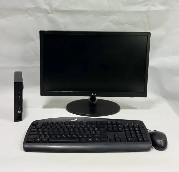 Комплект ПК: HP ProDesk 600 G2 Desktop Mini USFF / Intel Core i3-6100T (2 (4) ядра по 3.2 GHz) / 8 GB DDR4 / 256 GB SSD M.2 / Intel HD Graphics 530 / Wi-Fi + Монітор LG 22M38A-B / 22" (1920x1080) TN / VGA б/в - зображення 2