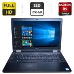 Мобільна робоча станція Dell Precision 3510 / 15.6" (1920x1080) TN / Intel Core i7-6820HQ (4 (8) ядра по 2.7 - 3.6 GHz) / 8 GB DDR4 / 256 GB SSD / AMD Radeon R9 M360, 2 GB GDDR5, 128-bit / WebCam б/в