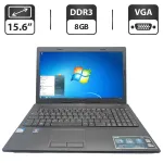 Ноутбук Asus X54H / 15.6" (1366x768) TN / Intel Pentium B950 (2 ядра по 2.1 GHz) / 8 GB DDR3 / 320 GB HDD / Intel HD Graphics / WebCam / DVD-ROM б/в