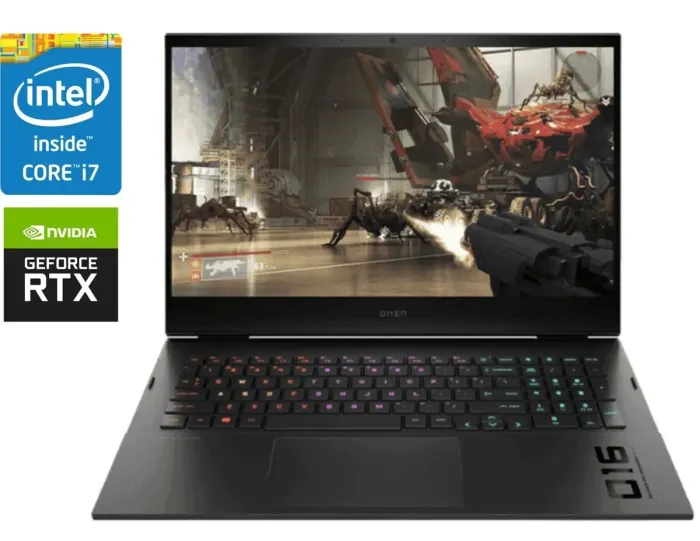 Ігровий ноутбук Б-клас HP Omen 16-b0013dx / 16" (1920x1080) IPS / Intel Core i7-11800H (8 (16) ядер по 2.3 - 4.6 GHz) / 16 GB DDR4 / 512 GB SSD / nVidia GeForce RTX 3060, 6 GB GDDR6, 192-bit / WebCam б/в - зображення 1