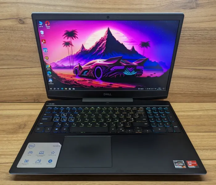 Ігровий ноутбук Dell G5 5505 / 15.6" (1920x1080) IPS / AMD Ryzen 7 4800H (8 (16) ядер по 2.9 - 4.2 GHz) / 16 GB DDR4 / 512 GB SSD / AMD Radeon RX 5600M, 6 GB GDDR6, 192-bit / HDMI / WebCam / Windows 10 б/в - зображення 2